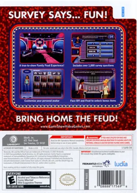 Family Feud 2010 Edition box cover back